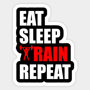 eat sleep train repeat Sticker